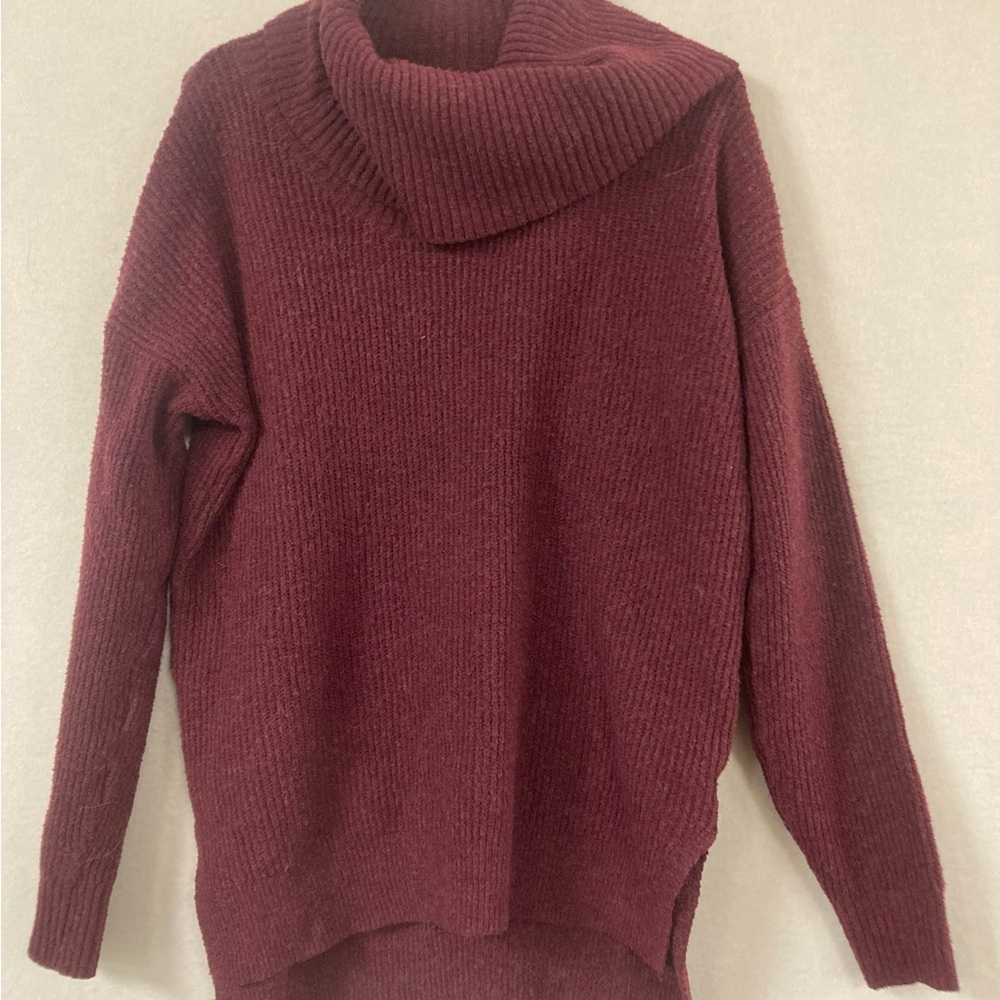 HIPPIE ROSE Womens Burgundy Long Sleeve Cowl Neck Sweater Size M Medium